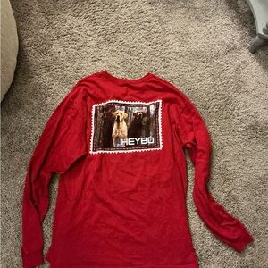 Heybo Red Long Sleeve Men's Tee